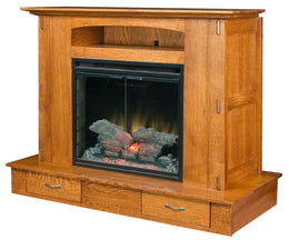 Amish Modesto Fireplace with Mantle Lift