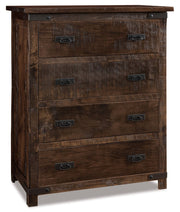 Amish Ironwood Rustic 4 Drawer Chest