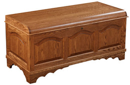 Amish Waterfall Cathedral Raised Panel Cedar Chest