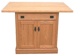 Amish Madeline Mission Solid Top Island Table