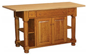 Amish Grand Turned Leg Island Table