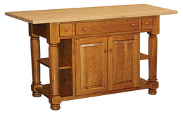 Amish Grand Turned Leg Island Table