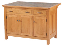 Amish Brookline Mission 3 Door Island Table
