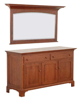 Amish New Bedford Shaker Buffet with Mirror