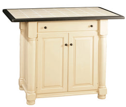 Amish Grand Tall 2 Door Island with Turned Legs