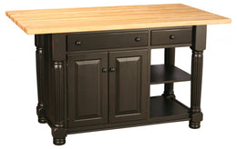 Amish Grand Island Cabinet with Reeded Legs