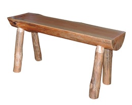 Amish Blue Ridge Rustic Pine 3' Log Bench