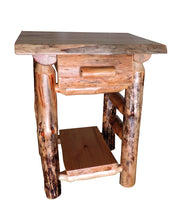 Amish Blue Ridge Rustic Pine Nightstand with Drawer