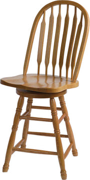 SEATING: Bent Paddle Swivel Barstool in Oak
