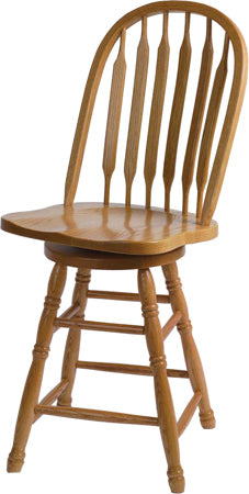 SEATING: Bent Paddle Swivel Barstool in Oak