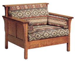Amish High Back Panel Chair