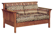 Amish High Back Panel Loveseat