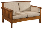 Amish High Back Slat Loveseat