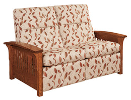 Amish Skyline Slat Loveseat Recliner