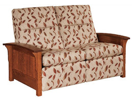 Amish Skyline Panel Loveseat Recliner