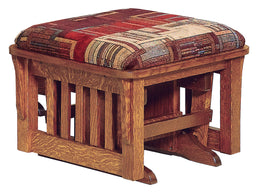 Amish Bow Arm Slat Gliding Ottoman