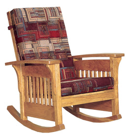 Amish Bow Arm Slat Rocker