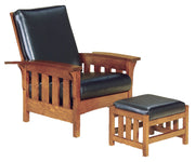 Amish Bow Arm Slat Morris Chair