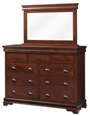 Amish Luxembourg Tall Dresser with Mirror