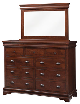 Amish Luxembourg Tall Dresser with Mirror