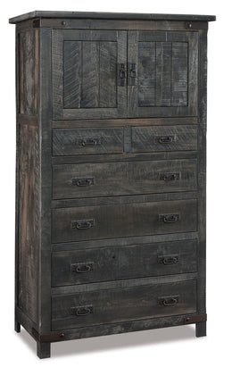 Amish Ironwood Rustic Chest Armoire
