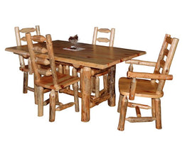 Amish Blue Ridge Rustic Pine Dining Table