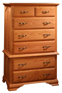 Amish Wavy Cathedral Chest on Chest