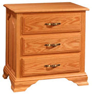 Amish Wavy Cathedral 3 Drawer Nightstand