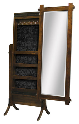 Amish Hartford Jewelry Cheval and Mirror