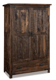 Amish Ironwood Rustic Wardrobe Armoire