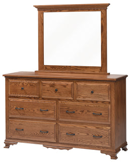 Amish Berkshire Dresser with Mirror