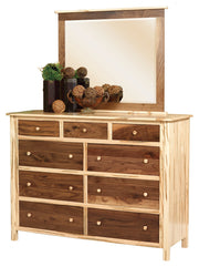 Amish Cornwell Tall Dresser with Mirror