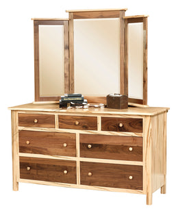 Amish Cornwell Dresser with Tri-View Mirror