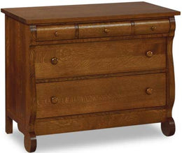Amish Old Classic Sleigh 5 Drawer Dresser