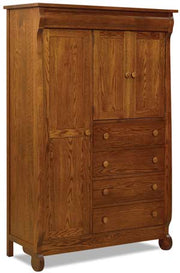 Amish Old Classic Sleigh Chifferobe