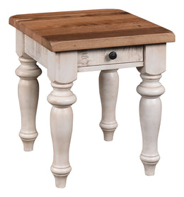Amish Carolina Vintage Reclaimed Barnwood End Table