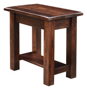 Amish Barn Floor Rustic Chairside Table