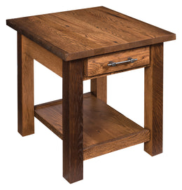 Amish Reclaimed Barnwood End Table