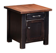 Amish Reclaimed Barnwood 1-Door/1-Drawer End Table