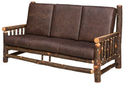 Amish Lodge Rustic Sofa in Hickory