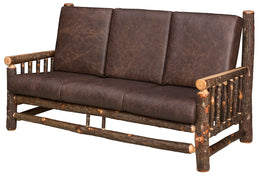 Amish Lodge Rustic Sofa in Hickory