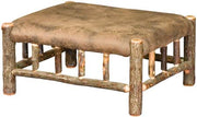 Amish Lodge Rustic Ottoman in Hickory