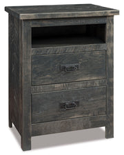 Amish Dumont 2 Drawer Nightstand with Opening