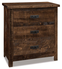 Amish Wilson Large 3 Drawer Nightstand