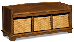 Amish Lattice Weave Bench