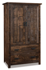 Amish Dumont Armoire with 2 Drawers