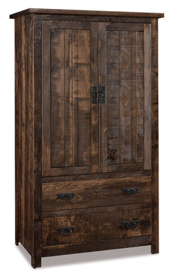 Amish Dumont Armoire with 2 Drawers