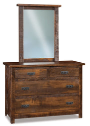 Amish Dumont 4 Drawer Dresser with Mirror