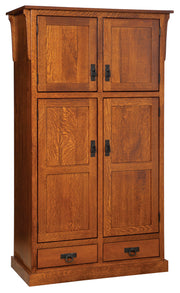 Amish Mission Pantry with Drawers