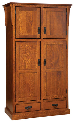 Amish Mission Pantry with Drawers